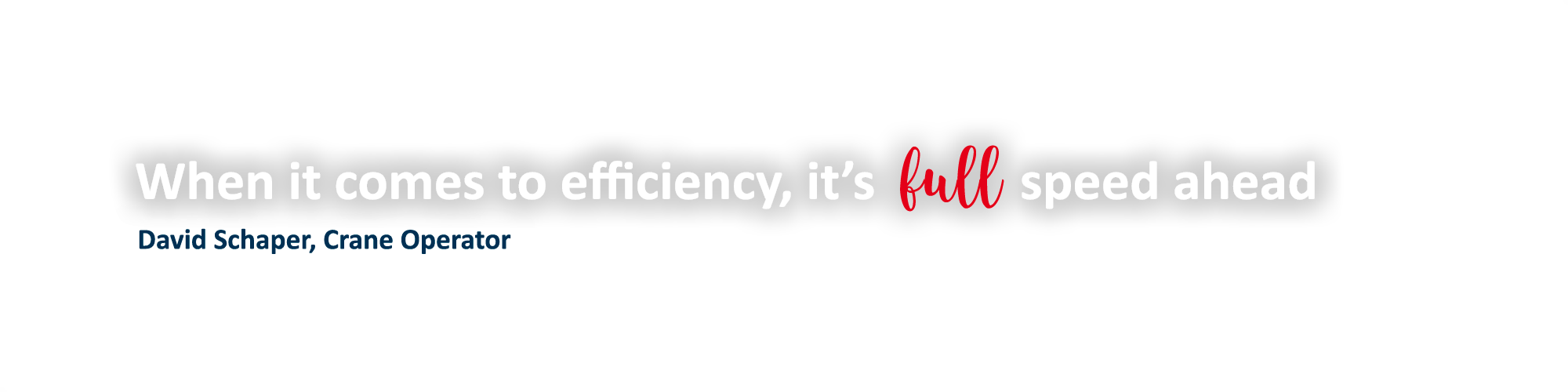 When it comes to efficiency, it's full speed ahead